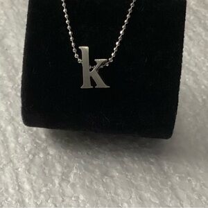 Alex Woo Sterling Silver Little Letter 'K' Necklace